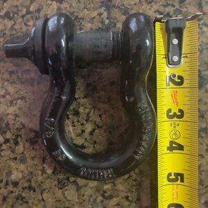 RHINO USA D-RING Black Metal Shackle w/screw pin anchor